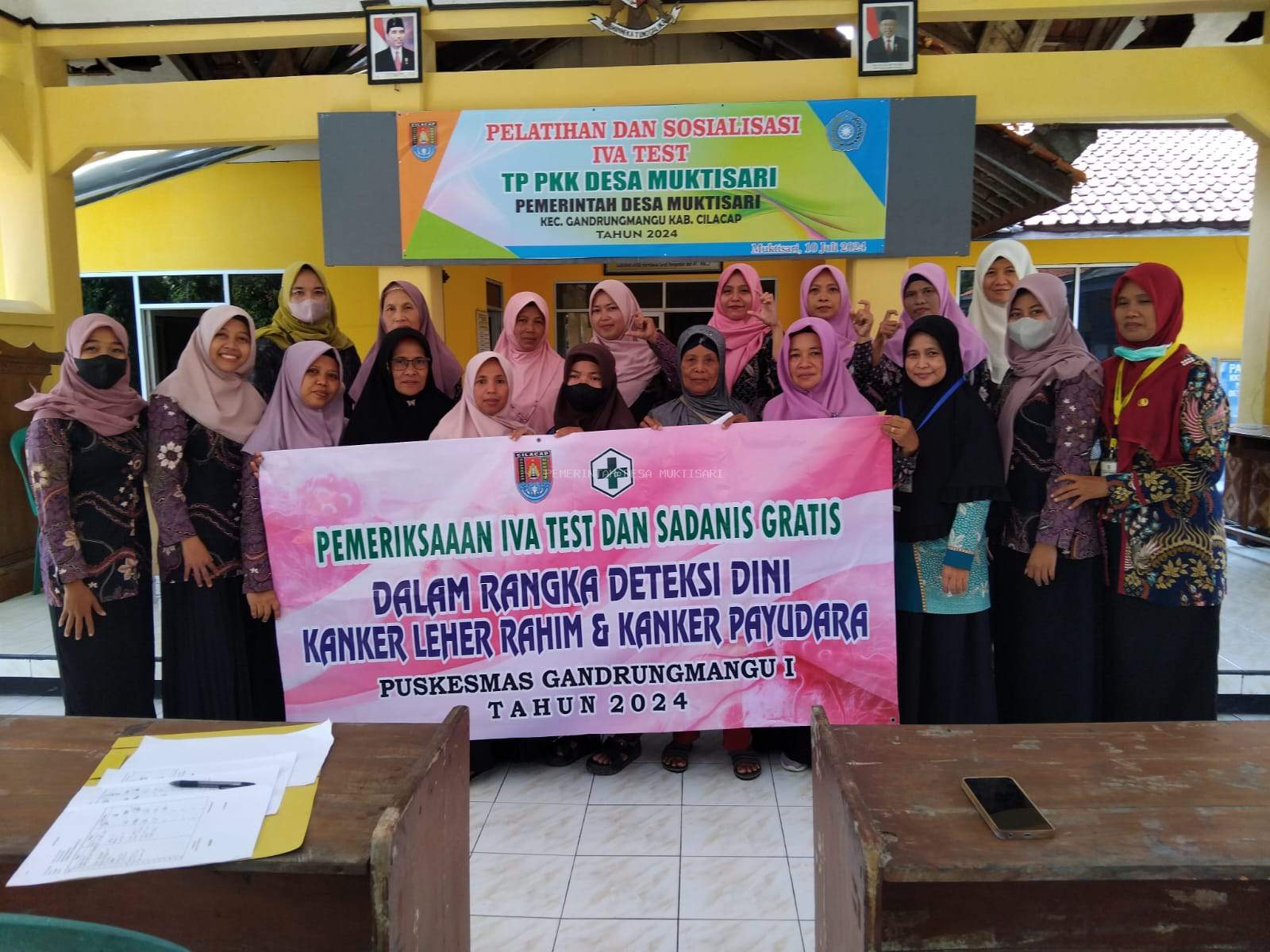 PELATIHAN DAN SOSIALISASI IVA TEST TP PKK DESA MUKTISARI 